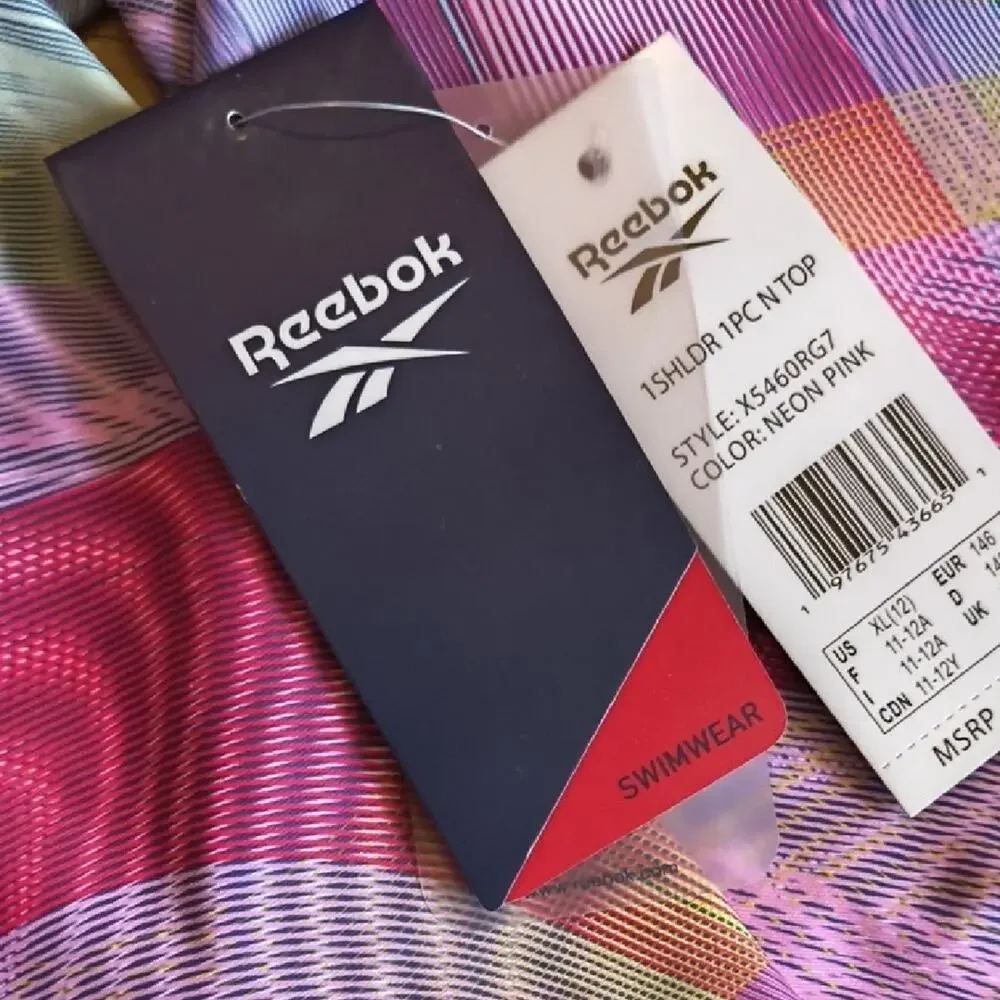 Reebok Colorful Swirl Long Sleeve Crop Top, XL/12